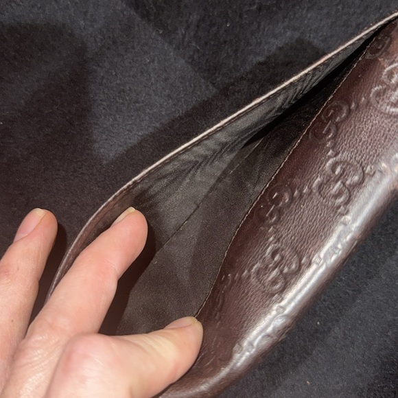 Women’s or Men’s Chocolate Vintage Gucci Long Wallet. So many pockets and 7/10 - Picture 16 of 17